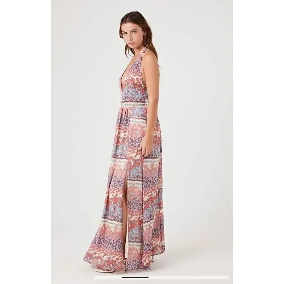 Forever XXI Floral Plunging Maxi Dress (Sm) - Picture 10 of 12